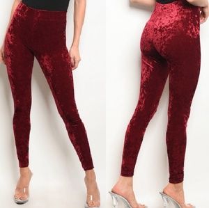 Ladies Velvet Leggings